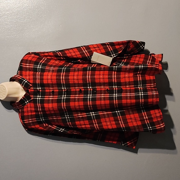 Multiples women's red, white & black gingham size 1XL top - Picture 4 of 17